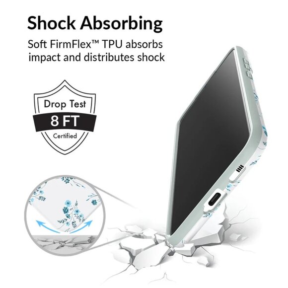 French Blue Floral Samsung Galaxy S21 Ultra Case - Picture 5 of 7